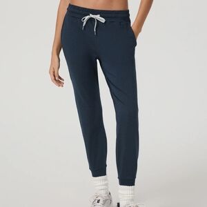 Vuori Navy Drawstring Joggers with Contrast White Tie
